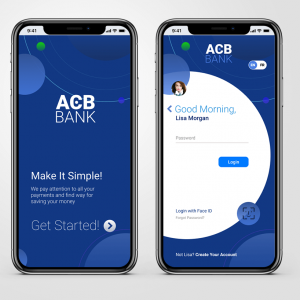 ACB banking app concept